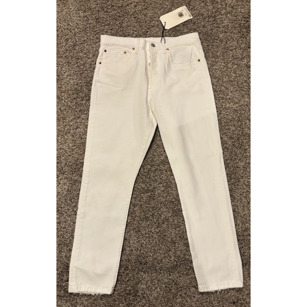 NWT Levi’s Premium 501 Skinny High Rise White Denim Jeans Women’s 31 X 28